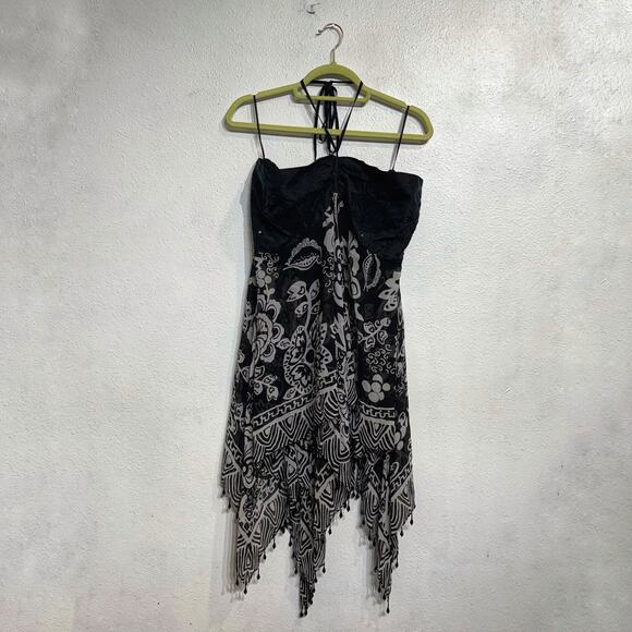 Lane Bryant Seven7 Black Silk Halter Blouse Sz 1X NWT - Picture 1 of 11